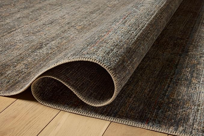Loloi Amber Lewis Molly Collection MOL-05 Lagoon/Natural 7'-10" x 10' Low Pile Area Rug