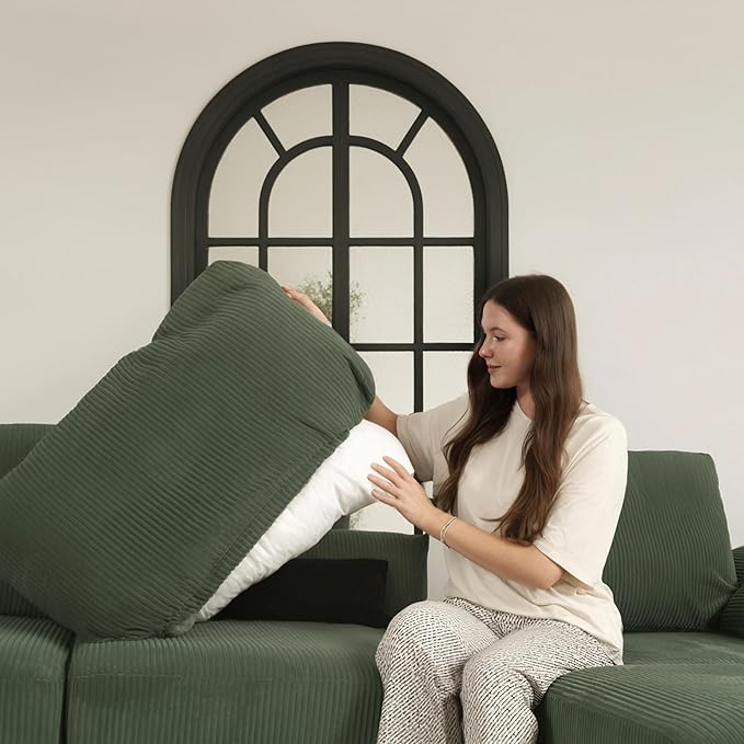 EASE MOOSE Oversized Sectional Modular Sofa,Large U Shape Sectional Couch Wide Deep Seat Modular Cloud Couch,Removable Cover