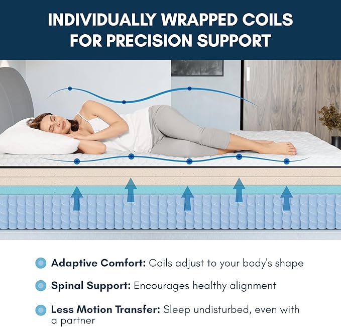 Diamond Mattress EquaLite Copper Cooled Hybrid Mattress, California King Mattress 11-inch Firm, Greenguard Gold, CertiPUR-US Certified, Fiberglass-Free, Made in USA