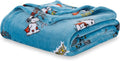 Berkshire Blanket Peanuts® VelvetLoft® Cute Character Snoopy Plush Blanket,Peanuts Large Masked Marvel Toss Happy Blue,Full/Queen 90 in x 90 in (Official Peanuts® Product)