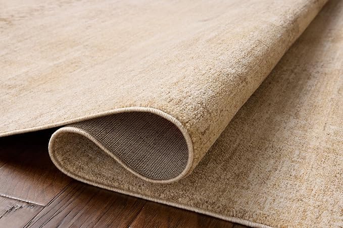 Loloi Chris Loves Julia Palma Collection PLM-07 Wheat/Taupe 2'-7" x 10'-0" Fringe Runner Rug Vintage Style Boho Living Room Bedroom Carpet