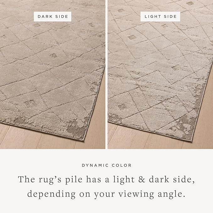Loloi Amber Lewis Monty Collection MOT-05 Beige/Natural 5'-3" x 7'-6", .50" Pile Height, Accent Rug