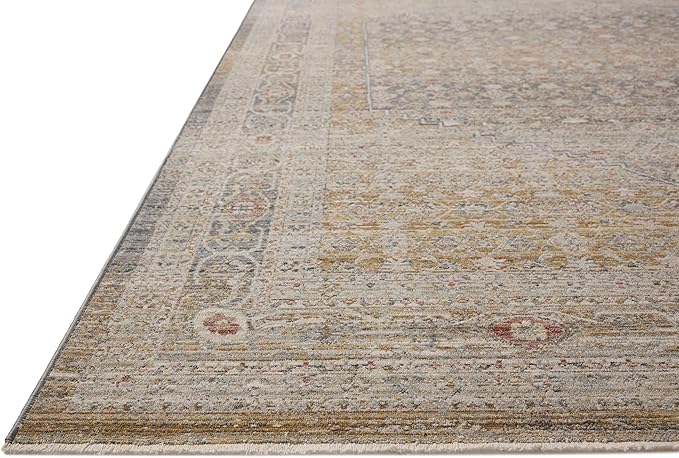 Loloi Chris Loves Julia Ida Collection IDA-02 Stone/Gold 2'-3" x 3'-10", .19" Pile Height, Accent Rug