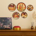 RITUALISTIC Ramayan Wall Plates for home decoration & living room | Metal Wall Décor | Gift items for unisex | Wall art | Wall showpiece| Home Décor Christmas Gift Items | Set of 5 plates
