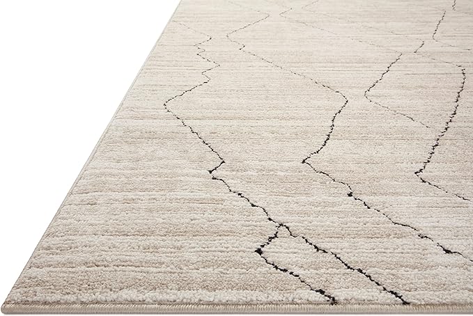 Loloi Darby Collection DAR-03 Sand/Charcoal 4'-0" x 6'-0" Accent Rug