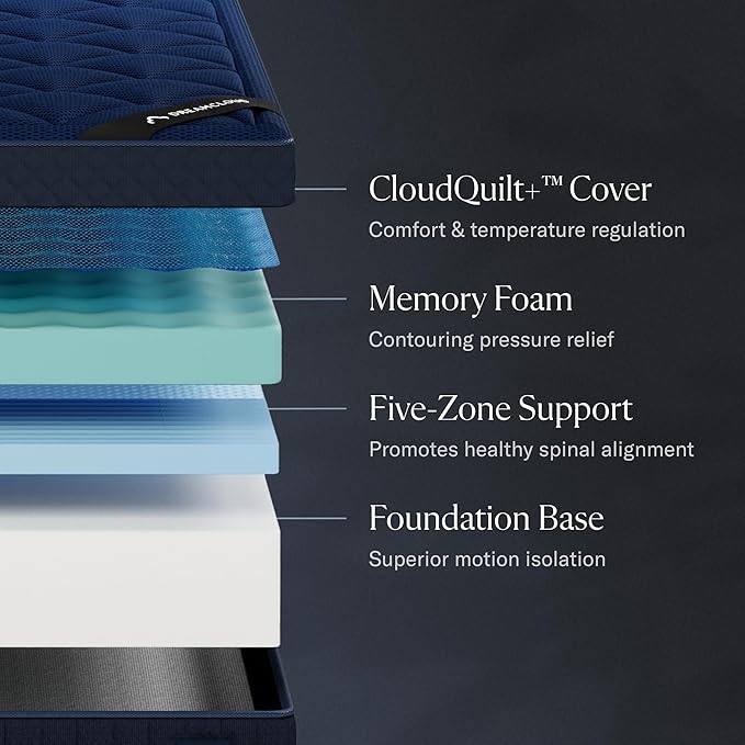 DreamCloud Ultra 15" Queen Mattress - Memory Foam - 365 Night Trial - Fiberglass Free - Forever Warranty - Mattress in a Box - CertiPUR-US® Certified