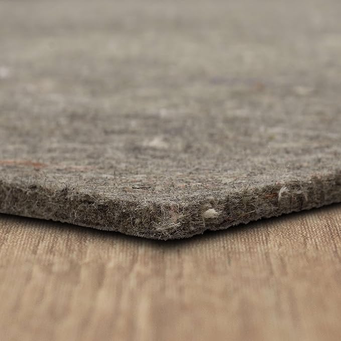 Mohawk Home 7' 8" x 10' 4" Non Slip Rug Pad Gripper 3/8 Thick Dual Surface Felt + Rubber Gripper - Safe for All Floors