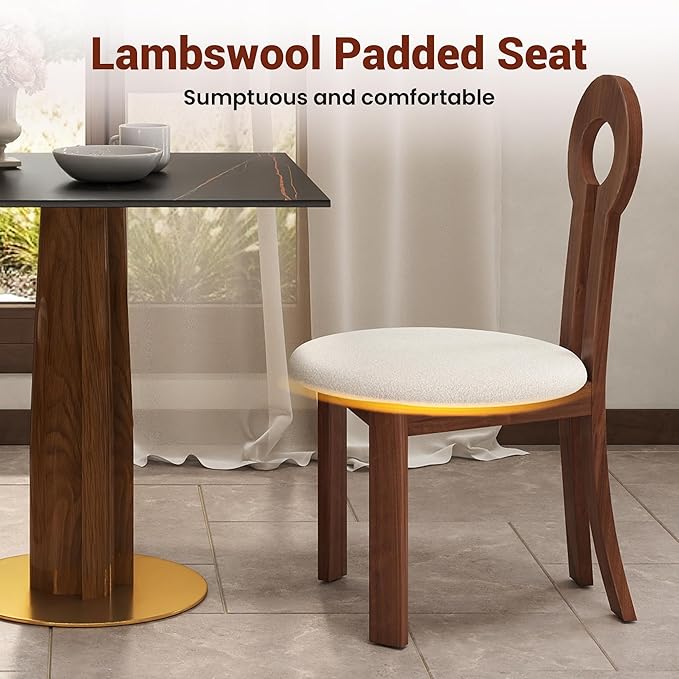 Sintered Stone Square Office Table and Chair Set - Meeting Table for Small Offices (Walnut‌ Leg and Black Top, 1 Table and 4 Chairs)