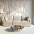 WJShome Cloud Sectional Couches for Living Room,100.5" Convertible Love Seat, 3 Seater Modular Sectional Sofa,Deep Seater Furniture Sets,Khkai