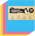 AIDEA Swedish Dishcloths for Kitchen, 20PK, Reusable Paper Towels, Kitchen Washcloths Dish Rags, Eco Friendly No Odor Reusable Cleaning Cloths, Cellulose Sponge Cloths, 7"×6"