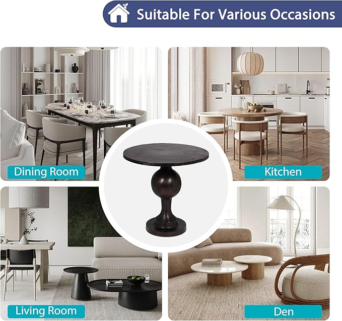 Christopher Knight Home Vintage Aluminum Round Dining Table with Pedestal Base, Table for Dining Set, Suitable for Small Living Areas,Furniture for Kitchen, Dining Room, Party, Raw Bronze