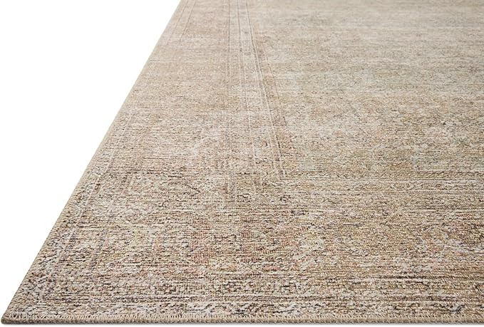 Loloi Amber Lewis Cambria Collection CBR-06 Multi/Natural 2'-6" x 9'-6" Runner Rug Jute, Neutral, Vintage Style, Antique Tone, Living, Bedroom, Dining, Carpet