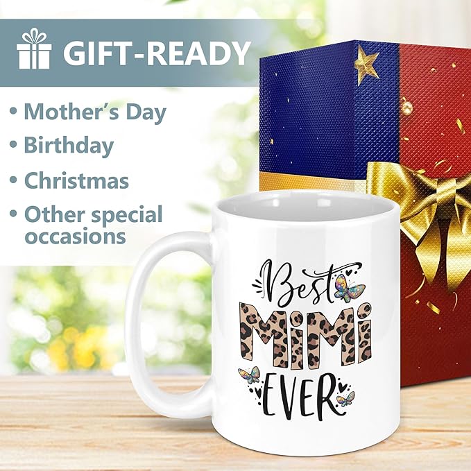 Mimi Christmas Gifts for Grandma 11oz Mug, Mothers Day Gifts for Mimi, Mimis Birthday Gift from Grandkids, Mimis Coffee Mugs for Women