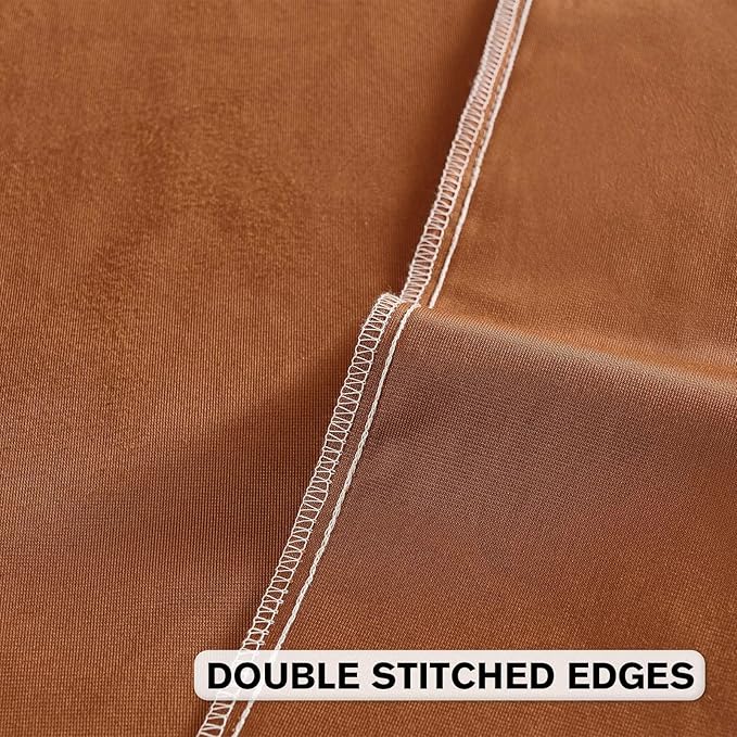 FUTEI Rust Velvet Throw Pillow Covers 20x20 Inch Set of 2,Soft Embossed Leaf-Relief Textured Cushion Cases,Natural Home Decor for Couch Living Room