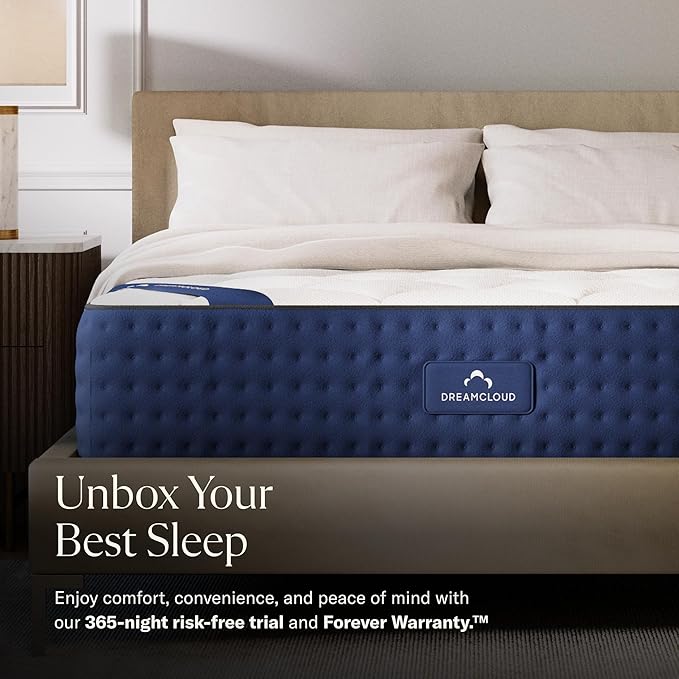 DreamCloud 12" Twin XL Mattress - Luxury Gel Memory Foam - 365 Night Trial - Premium Pressure-Relieving Layers - Forever Warranty - CertiPUR-US® Certified