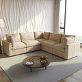 WJShome Cloud Couch Modular Sectional Sofa,100.5" V Shaped Couch, Convertible Wide Seater, 5 Seater for Living Room Set,Covers Washable&Replaceable,Khkai