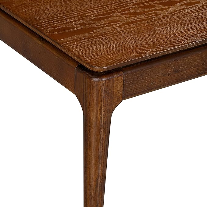 Mingle Modern Wooden Rectangle Coffee Table with Hidden Drawer – Waterproof & Heat Resistant, Dark Walnut