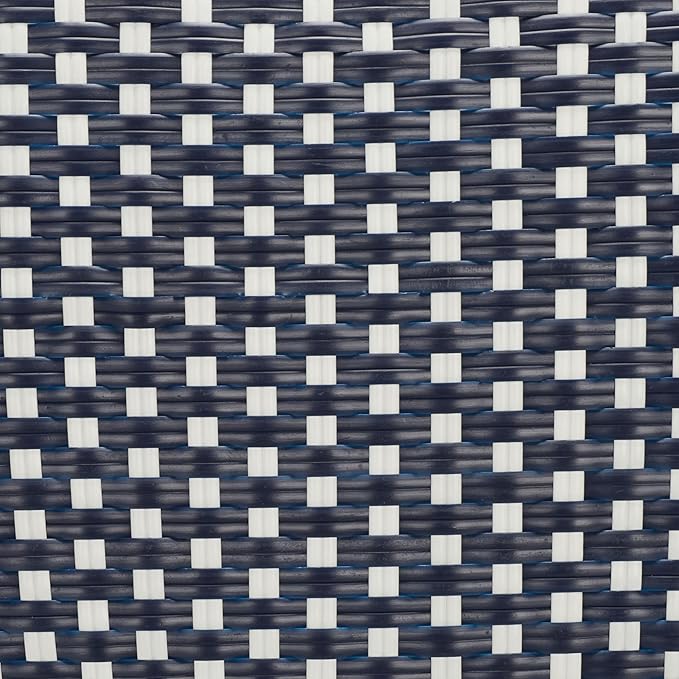 SAFAVIEH Outdoor Collection California Navy/White/White Bistro Side Chair Set of 2 (Fully Assembled)