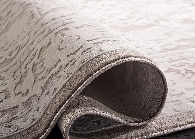 SAFAVIEH Reflection Collection Runner Rug - 2'3" x 14', Beige & Cream, Non-Shedding & Easy Cleaning, Ideal for Living Room, Bedroom (RFT665A)