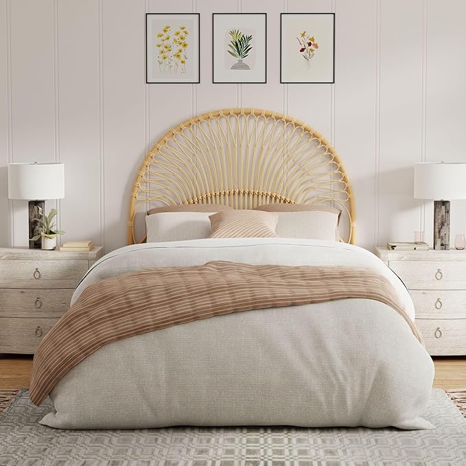 KOUBOO Rattan Loop Headboard, California King, Natural