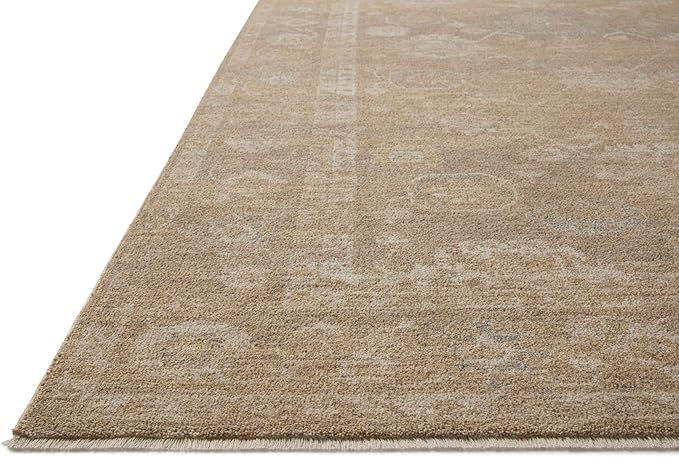 Loloi Chris Loves Julia Louisa Collection LOI-04 Taupe/Gold 11'-6" x 15'-7", .38" Pile Height, Area Rug