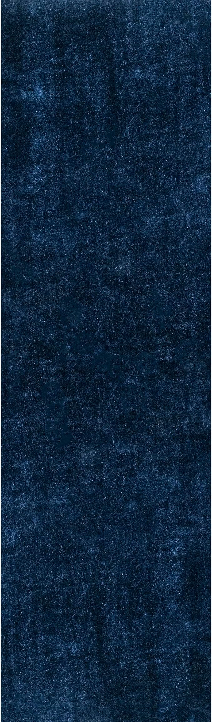 nuLOOM 2' x 8' Cozy Plush SuperiorWash Area Rug, Machine Washable, Non-Slip, Soft Fluffy Shag Carpet for Living Room Bedroom Kids Room Nursery Home Decor, Loni Navy