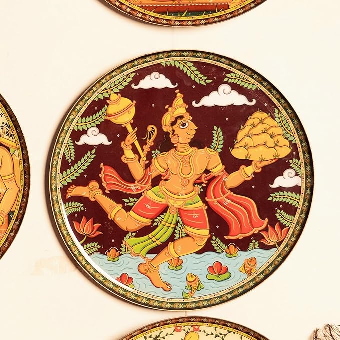 RITUALISTIC Ramayan Wall Plates for home decoration | Wall plates for living room | Metal Wall décor | Gift items for unisex |wall art | wall showpiece| Home Décor Items & Christmas gifts| Set of 9