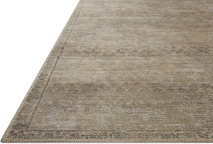 Loloi Amber Lewis Cambria Collection CBR-01 Ash/Bark 2'-0" x 5'-0" Accent Rug Jute, Neutral, Vintage Style, Antique Tone, Living, Bedroom, Dining, Carpet