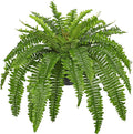 Hollyone Artificial Fern Plants in Pot 34.6" Large Artificial Boston Fern 39 Leaves for Outdoors & Indoor Faux Potted Plant Fake Ferns Bush Plant for Patio Garden Farmhouse Porch Home Decor Green