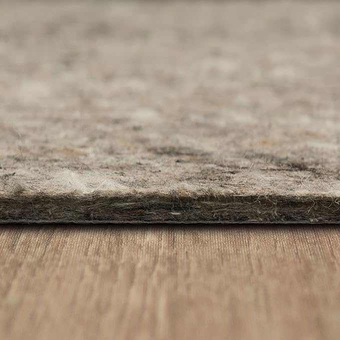 Mohawk Home 7' x 10' Non Slip Grip Rug Pad 1/2" Thick Dual Surface Felt Cushion + Rubber Gripper - Safe for All Floors