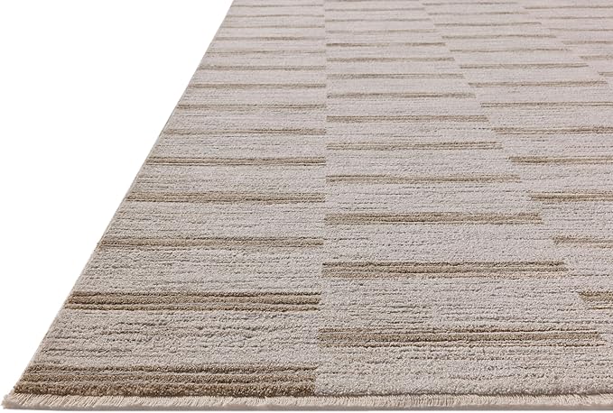Loloi Amber Lewis Cali Collection CIL-04 Ivory/Tobacco 3'-6" x 5'-6", .25" Pile Height, Accent Rug