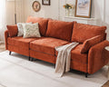 104'' Modular Sectional Sofa with All Seats Storage,Oversized 3-Seater Comfy Cloud Couches with Deep Seat,Big Couch for Living Room,Bedroom,Velet,Orange