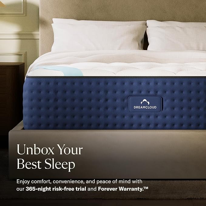 DreamCloud Premier 13" Cal King Mattress - Luxury Gel Memory Foam - 365 Night Trial - Premium Pressure-Relieving Layers - Forever Warranty - CertiPUR-US® Certified