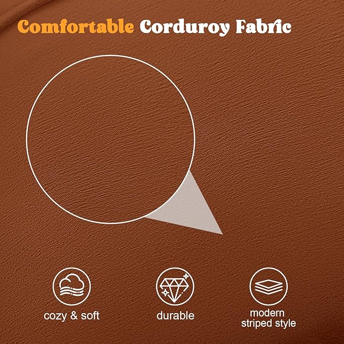 MeMoreCool Stuffed Round Pouf Ottoman Foot Rest, Floor Pouf Foot Stool with Soft Foam Chunk Filling, Small Round Ottoman Footstool Circle Footrest for Living Room