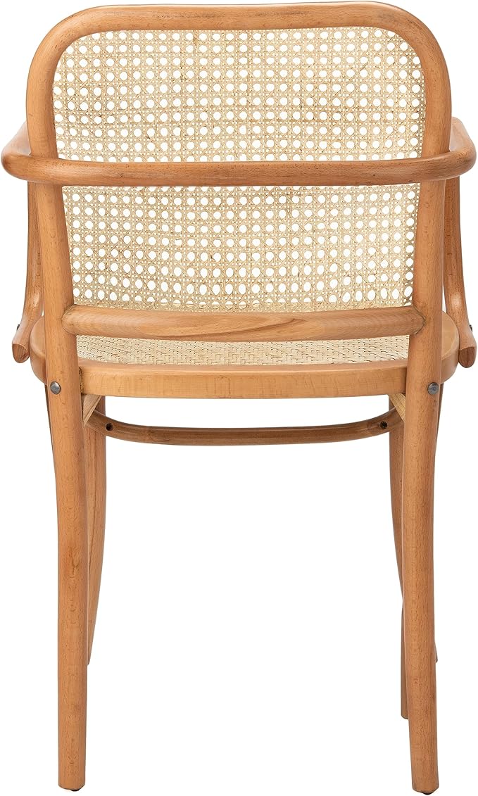 Safavieh Home Keiko White and Natural Cane Dining Chair