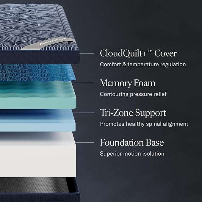 DreamCloud Luxe 14" Twin XL Mattress - Memory Foam (New Version) - 365 Night Trial - Fiberglass Free - Forever Warranty - Mattress in a Box - CertiPUR-US® Certified