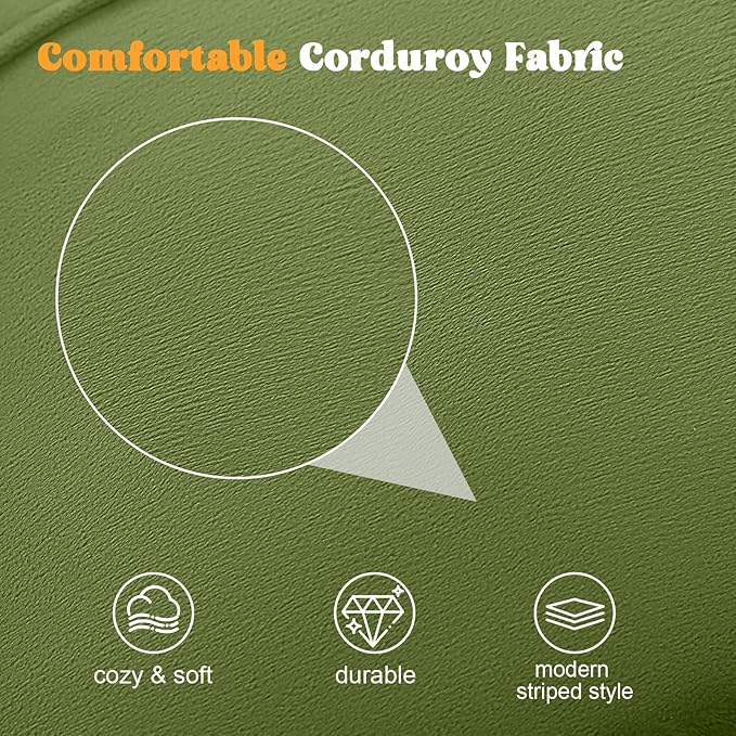 MeMoreCool Stuffed Round Pouf Ottoman Foot Rest, Floor Pouf Foot Stool with Soft Foam Chunk Filling, Small Round Ottoman Footstool Circle Footrest for Living Room