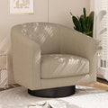 360° Swivel Accent Chairs, Modern Bucket Chair, Corduroy Barrel Armchair, Comfy Boucle Chair, Single Sofa for Living Room Bedroom. Camel