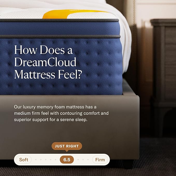 DreamCloud Premier Rest 14" Full Mattress - Luxury Gel Memory Foam - 365 Night Trial - Premium Pressure-Relieving Layers - Forever Warranty - CertiPUR-US® Certified