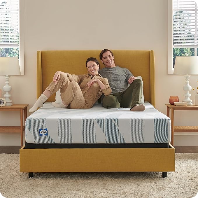Sealy Dreamlife 10” Hybrid Mattress-in-a-Box, Queen, SealyComfort Gel Memory Foam, SealyResponsive Encased Coils, Surface-Guard Technology
