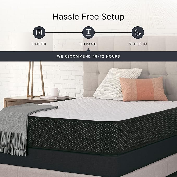 Signature Design by Ashley Limited Edition Firm 12 Inch Hybrid Mattress with Gel Memory Foam and Edge Support for Cool Sleep and Pressure Relief, Twin XL, Fiberglass Free, Mattress In A Box