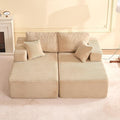 Chaise Lounge Chair, Boneless Couch for Living Room and Bedroom, Sleeper Couches Reading Chairs, Corduroy, Camel