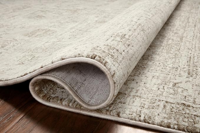 Loloi Amber Lewis Honora Collection HON-01 Ivory/Natural 3'-9" x 5'-9" Accent Rug