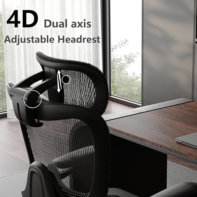 Ergonomic Office Chair, Mesh Home Office Desk Chair with Adjustable Lumbar Support, Big and Tall Gaming Chair with 4D Headrest, 5D Armrest,90-130°Tilt, BIFMA Certified, Model Zen (Purple)