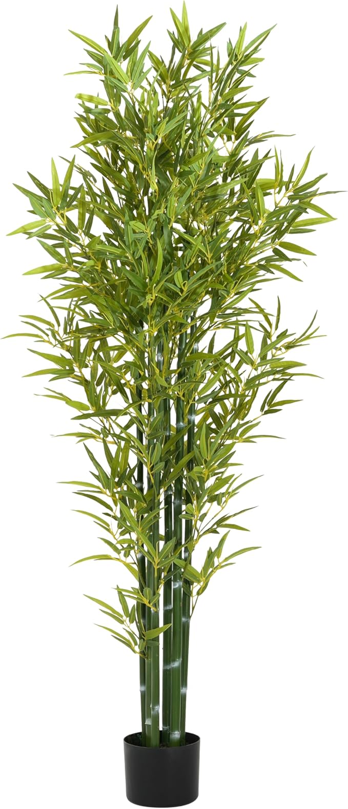 Christopher Knight Home Alene Set of 2 72''H Artificial Tree Indoor, Artificial Bamboo Tree with Nursery Pot, Faux Tree with Black Plastic Pot for Living Room, Artificial Plant for Home Decor, Green