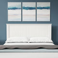 Glenwillow Home Wainscott Wood Panel Headboard in White - Queen Size