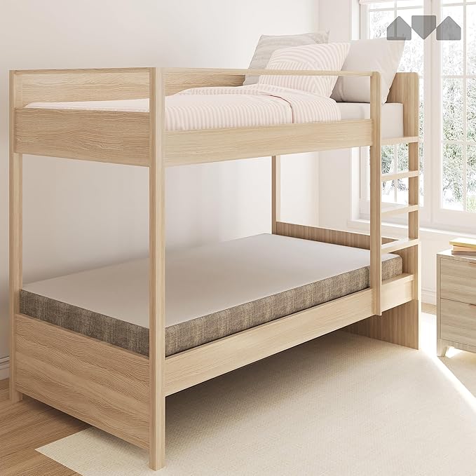 Milliard Memory Foam 5 Inch Narrow Cot Mattress,74" x 31" Cot for Bunk Bed, Daybed, Trundle, Or Bed Replacement, Narrow Trundle RV Compatible, Medium Firm Foam with Washable Cover (2 Pack)