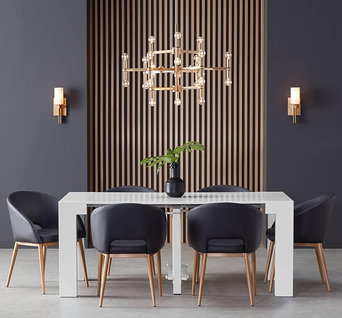 Possini Euro Design Ludlow Modern Wall Light Sconces Set of 2 Burnished Brass Gold Hardwired 4 1/2" Fixture Frosted White Glass Shade for Bedroom Bathroom Vanity Living Room Home Hallway Dining