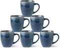 GBHOME Ceramic Coffee Mugs Set of 6, 12oz Stoneware Coffee Mugs Set For Dad Mom Women MEN, Light Weight Ceramic Coffee Cups for Latte/Tea/Beer/Hot Cocoa, Dishwasher & Microwave Safe