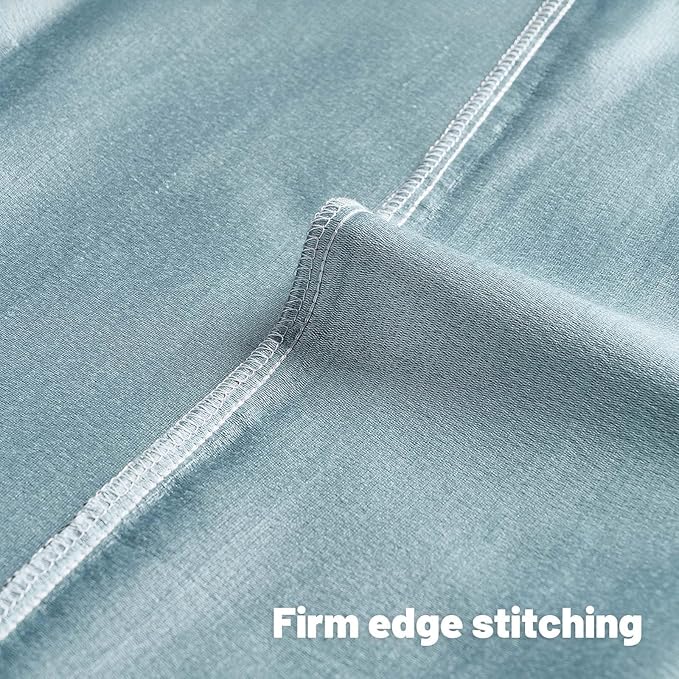 FUTEI Light Blue Chenille Decorative Throw Pillow Covers 24x24 Inch Set of 2,Soft Embossed Striped Textured European Cushion Case,Modern Home Decor for Couch Bed Living Room